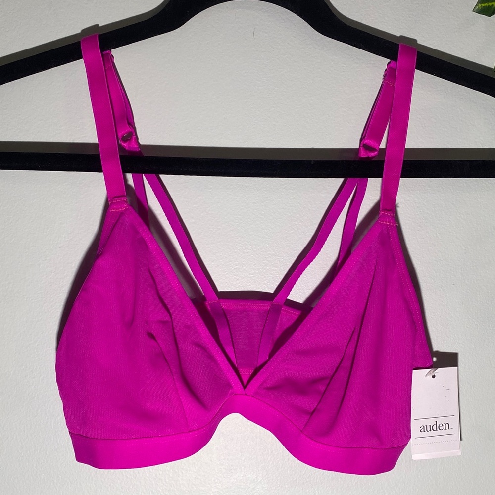 Auden Women's Vibrant Pink Sheer Meah Bralette Size Medium